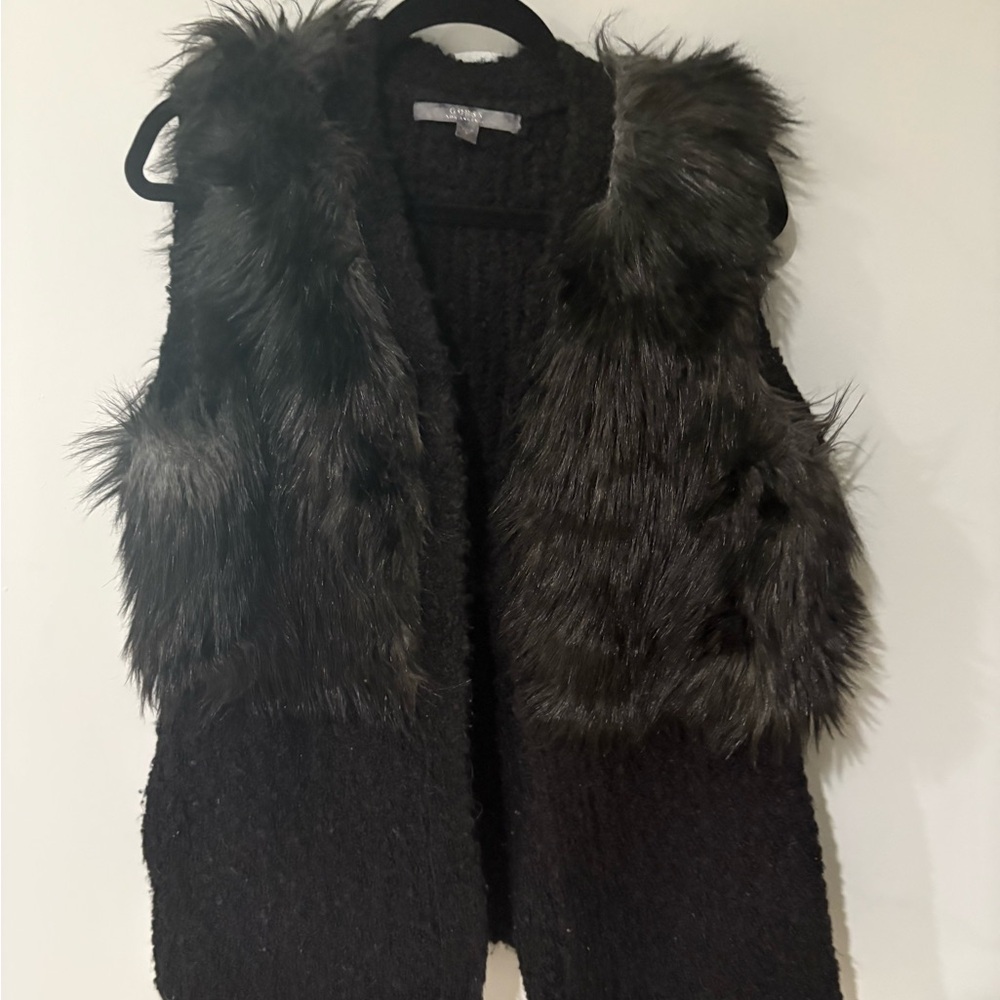 Faux Fur Black Vest